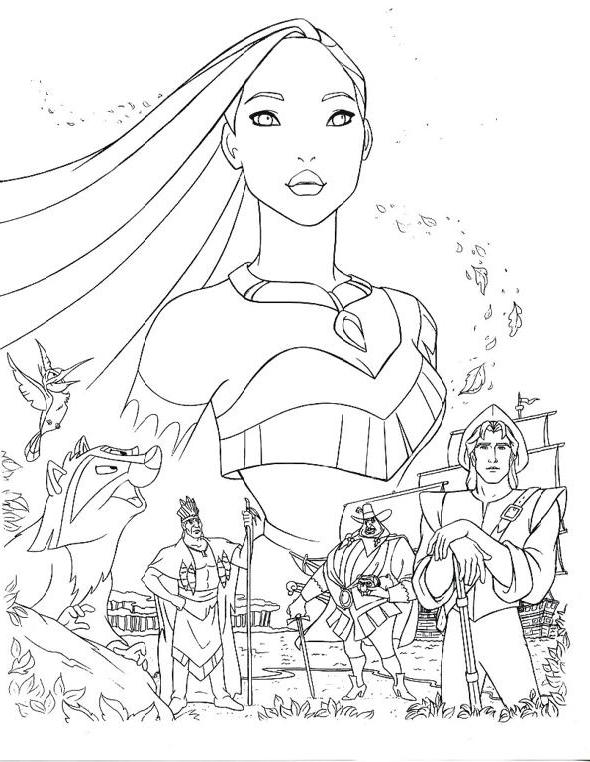 pocahontas coloring pages from connor – Free Printables